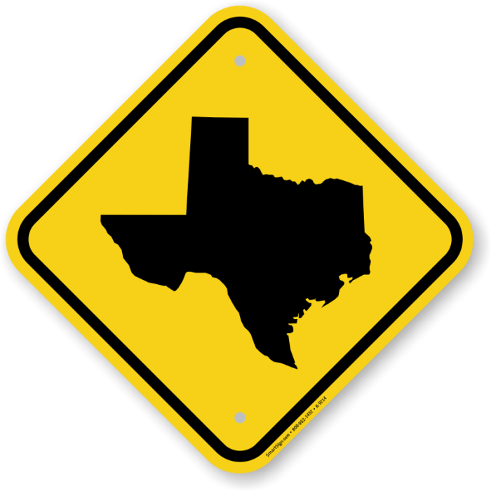 Texas signs road