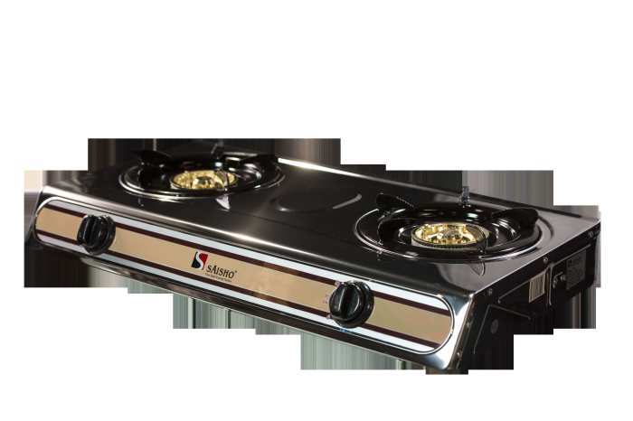 Stove burner gas double saisho ng description burners two table glass different appliance