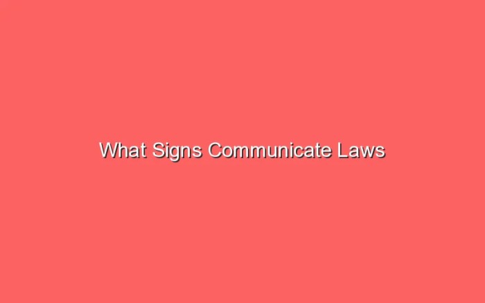 Signs communicate laws all drivers must understand and obey